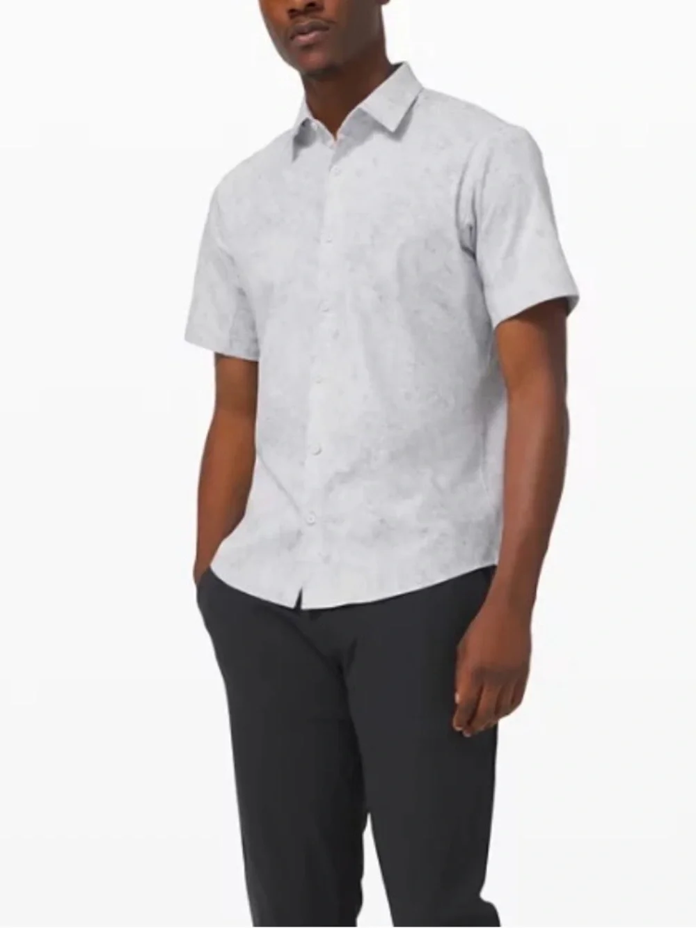 Lululemon Airing Easy Short Sleeve Button Up Shirt Ventlight Mesh size Large